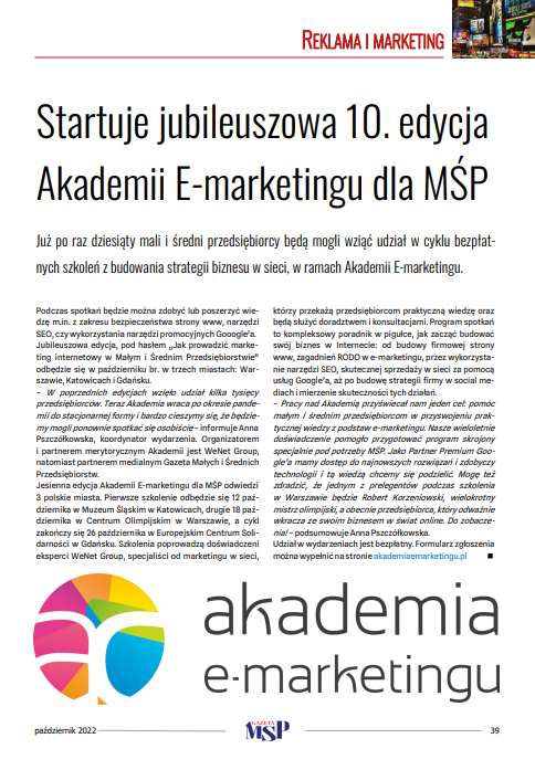 Artykuł MSP o Akademii